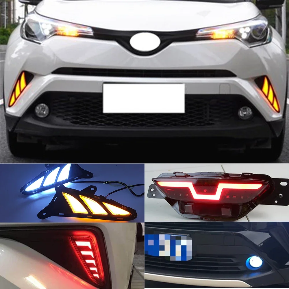 

for 1 Pair LED Daytime Running Turning Signal Light DRL Fog Lamp Brake light Driving Light For Toyota CHR