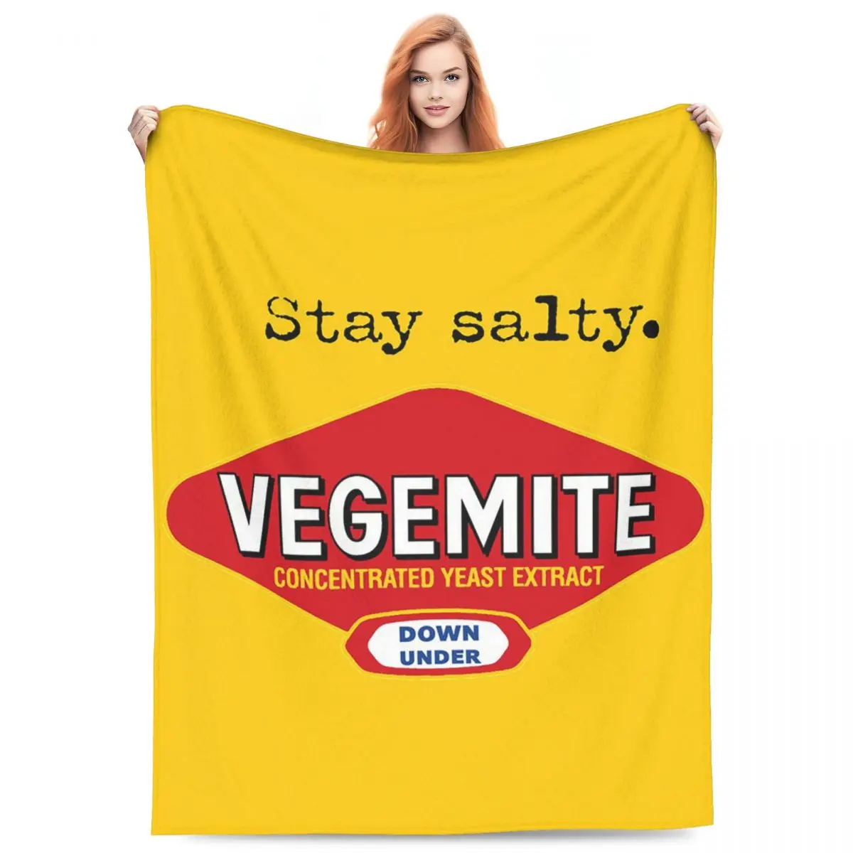 

Одеяло Stay Salty Vegemite, мягкое теплое фланелевое одеяло, постельное белье для кровати, гостиной, пикника, путешествия, домашний диван