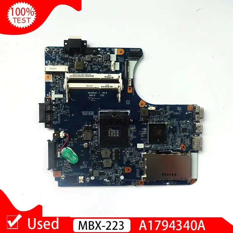 Used A1794340A MBX-223 M971 1P-0106200-6011 For SONY Vaio VPCEB Laptop Motherboard HM55 Intel DDR3 Main Board