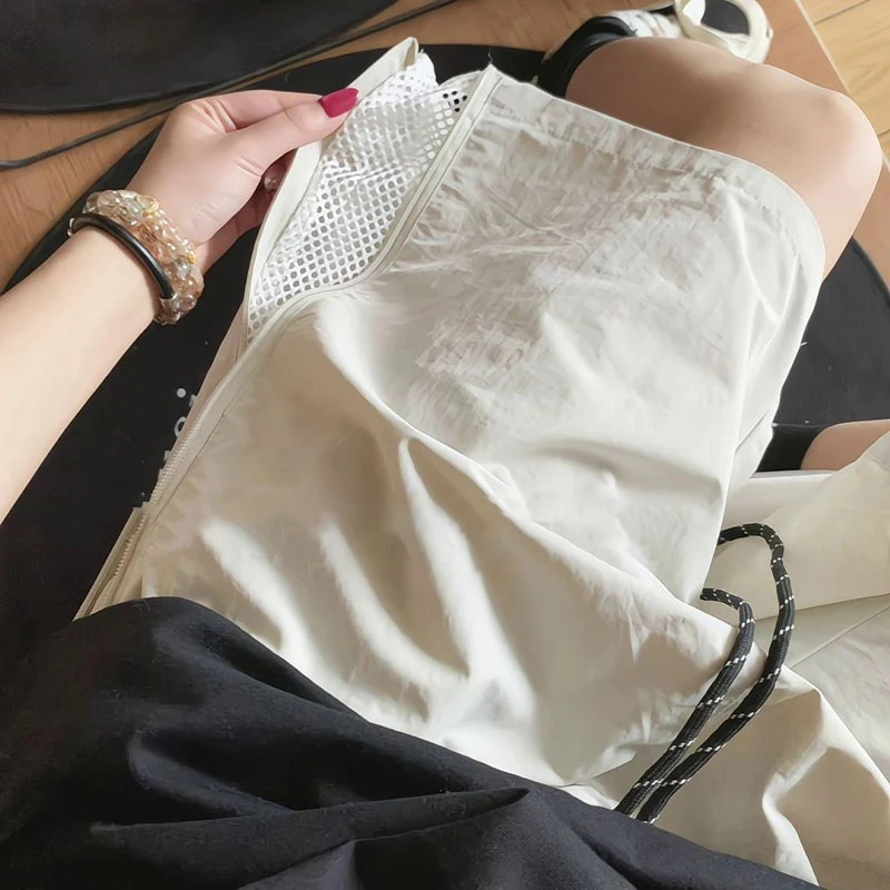 

Мужские спортивные шорты из ледяного шелка, дышащие, быстросохнущие, летние, легкие, повседневные, в американском рабочем стиле