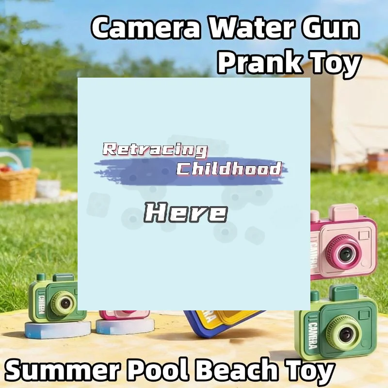 

Водный пистолет-камера с двойным распылением (спереди и сзади) – Забавный подарок-сюрприз для детей на летние вечеринки у бассейна и на пляже - ИГРУШКА