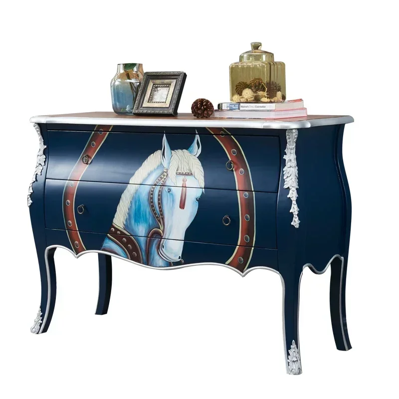 

American solid wood chest of drawers bedroom storage cabinet