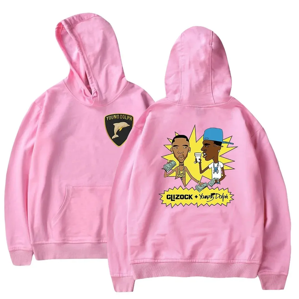 Dolph young-Sudadera con capucha de manga larga para hombre y mujer, ropa de calle Harajuku, ropa de rapero americano, descanso de la paz unisex