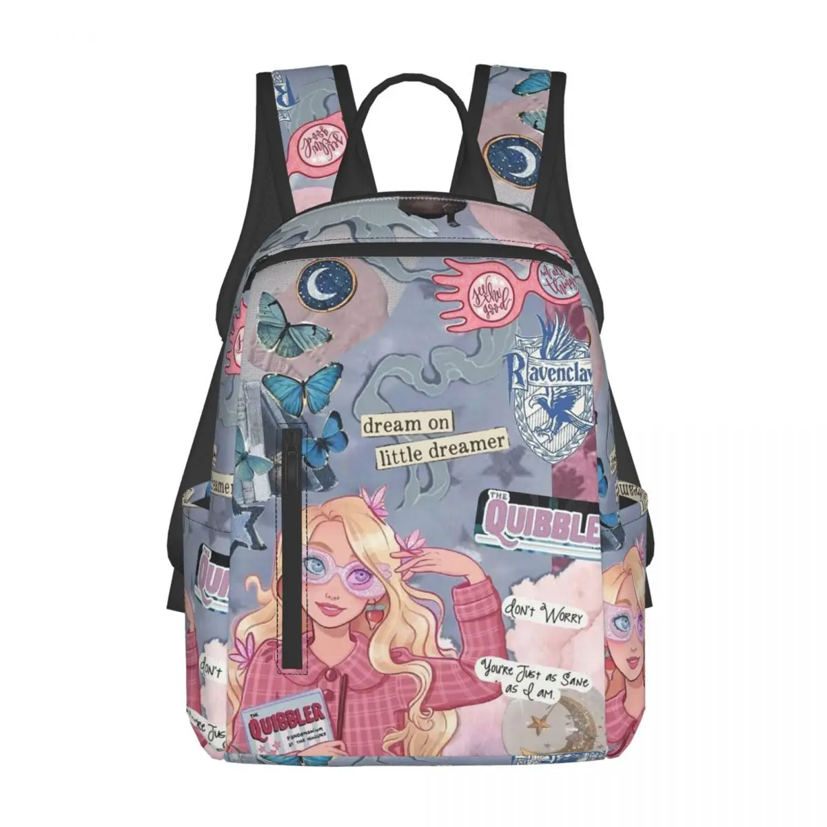 

Luna L-Lovegoods Glasses Backpack Daypack Large Capacity Kids BookBag School Bag Shoulder Bags for Men Women