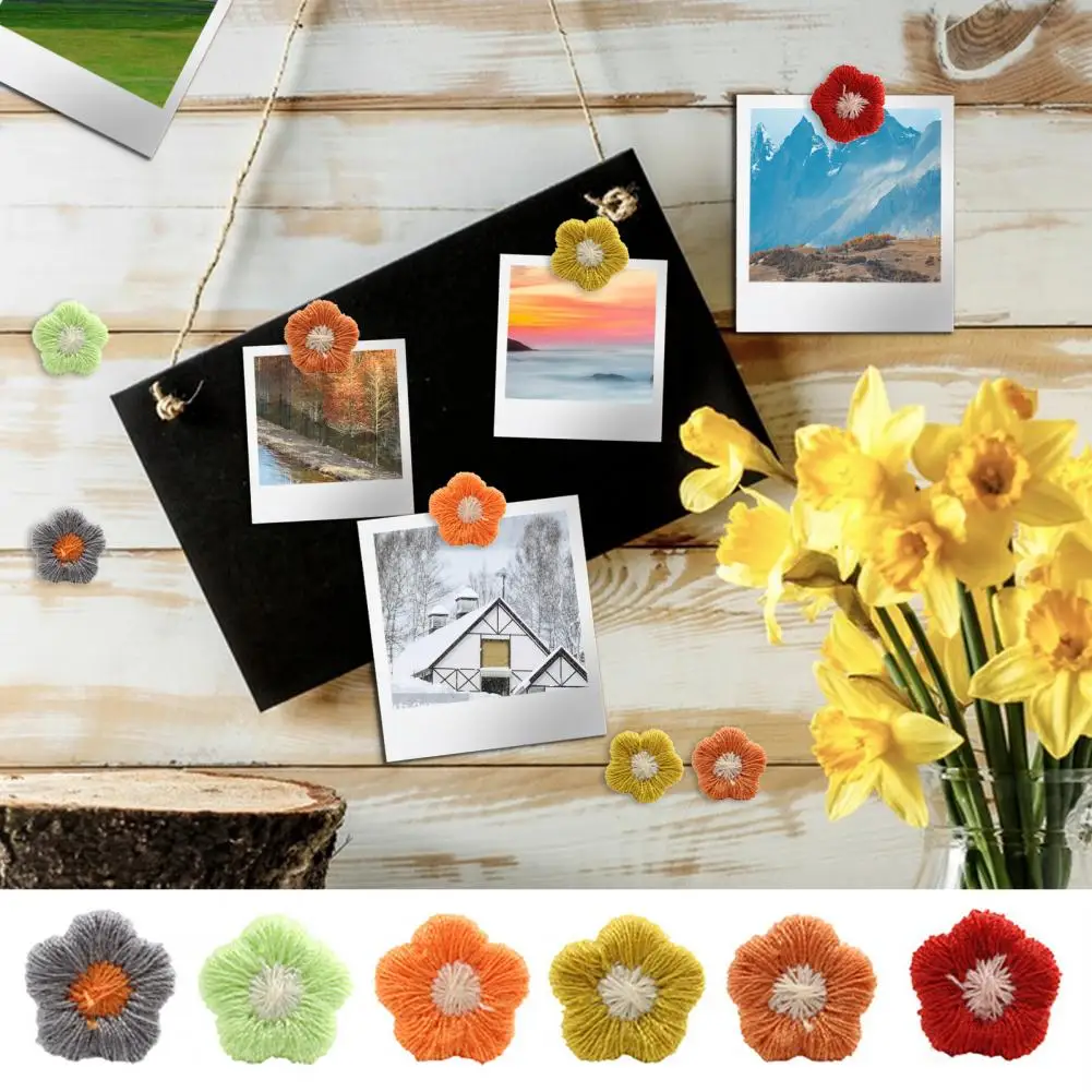 Push Pins Colorful Embroidery Flower Pushpins for Office Home Decor 60pcs Thumbtacks for Whiteboard Bulletin Board Photo Wall
