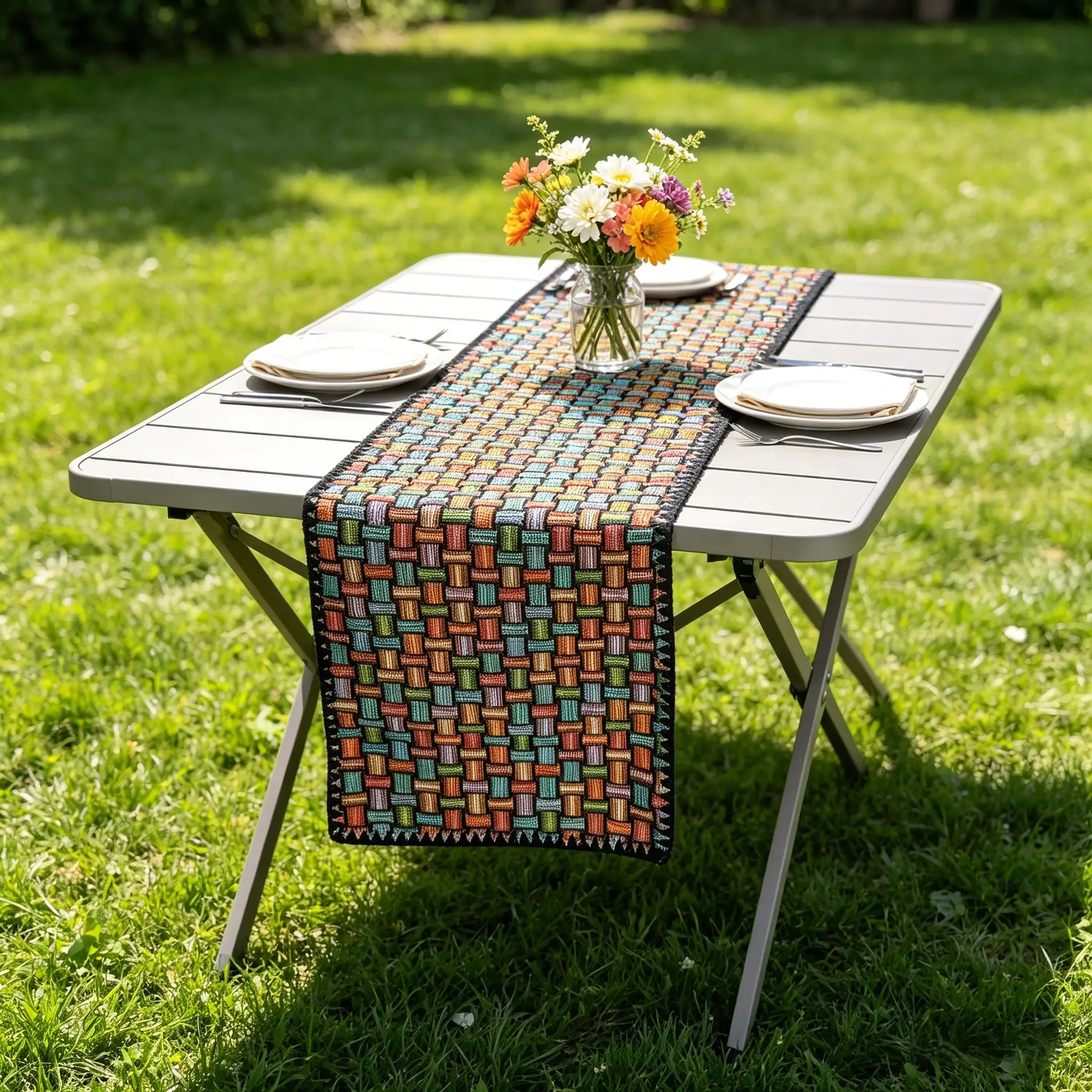 Coffee Table Runner Decorative Nordic Premium Cotton Linen Table Runner for Dining Table, TV Cabinet and Center Table Use