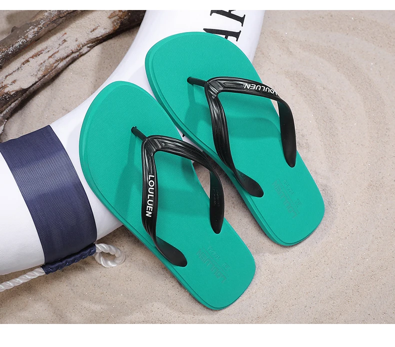 New Summer Men's Flip Flops Breathable Non-slip Beach Slippers Sandals Home Slides Indoor and Outdoor Walks Colorful Flip Flops