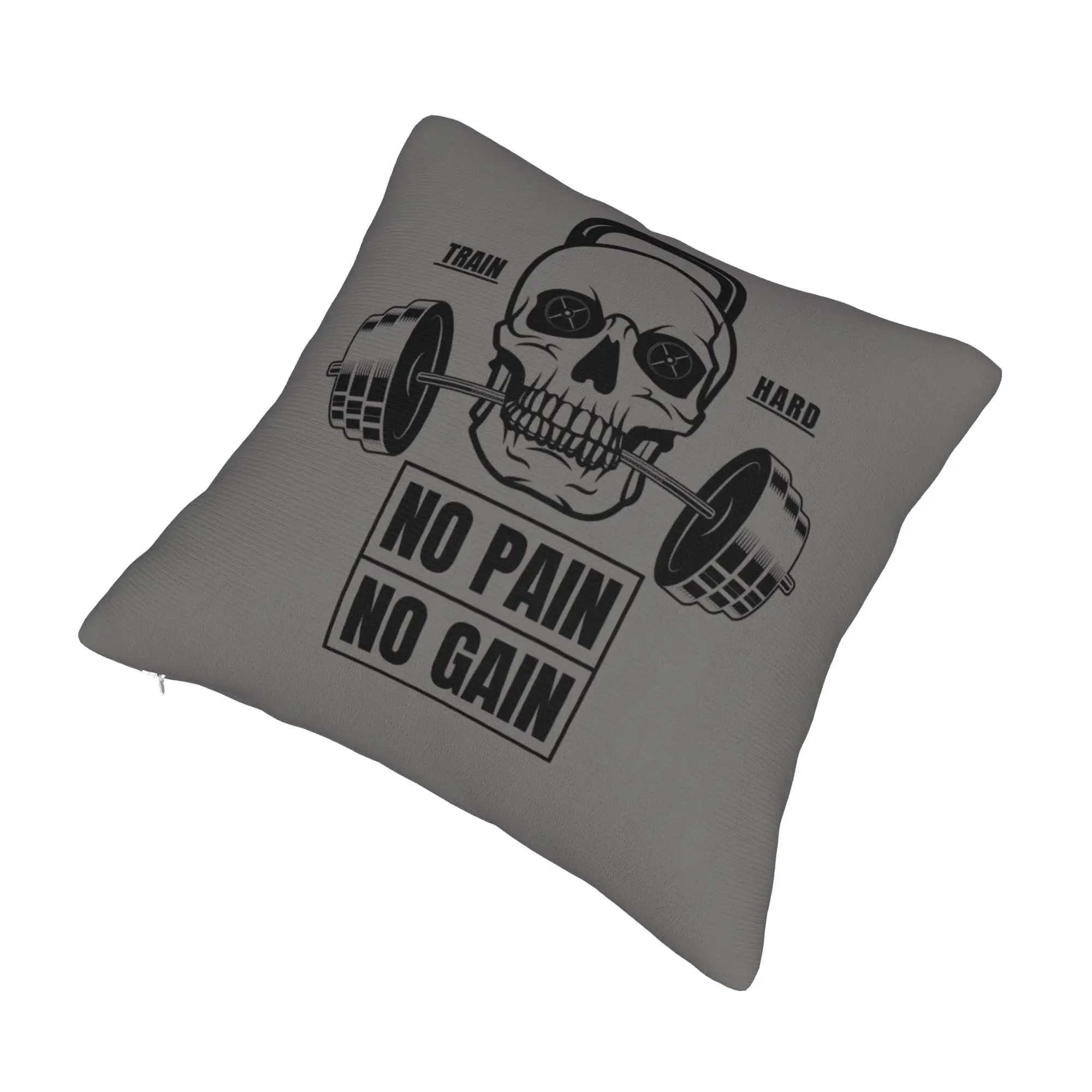 Nordic No Pain No Gain Cushion Cover for Sofa Polyester Bodybuilding Fitness Gym Throw Pillow Case Bedroom Decoration