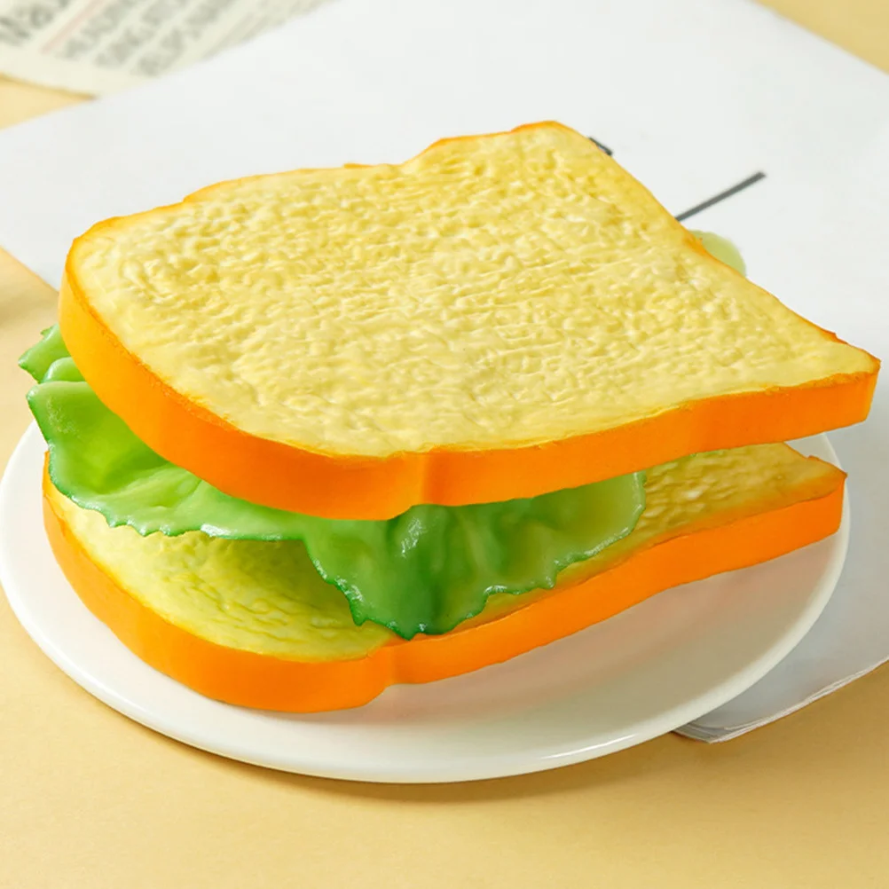 

2pcs Realistic Artificial Toast Fake Bread Slice Photography Prop For Bakery Home Kitchen Props Creative Display Food Play