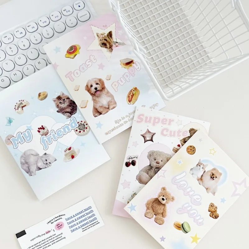 2024 Hot Y2K Cartoon Style Folding Card Out Card Set Card Head Gift Card Greeting Card Message Card Packing Materials