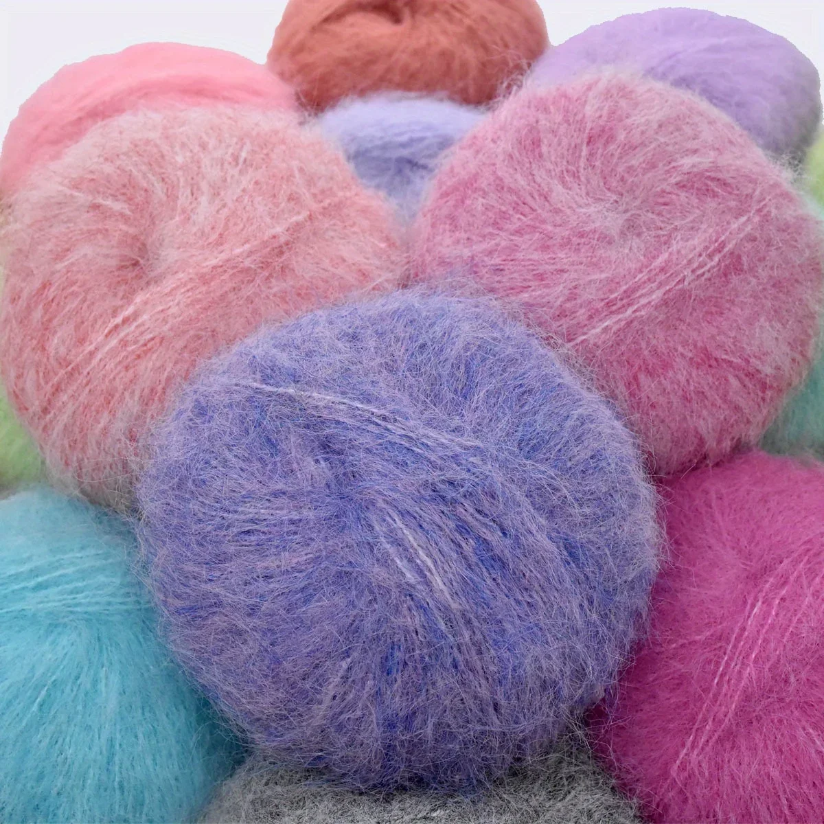 6pcs Soft & Warm Angora Rabbit Hair Blend Yarn - Ideal for DIY Crocheting and Knitting Sweaters 1.76oz/pc