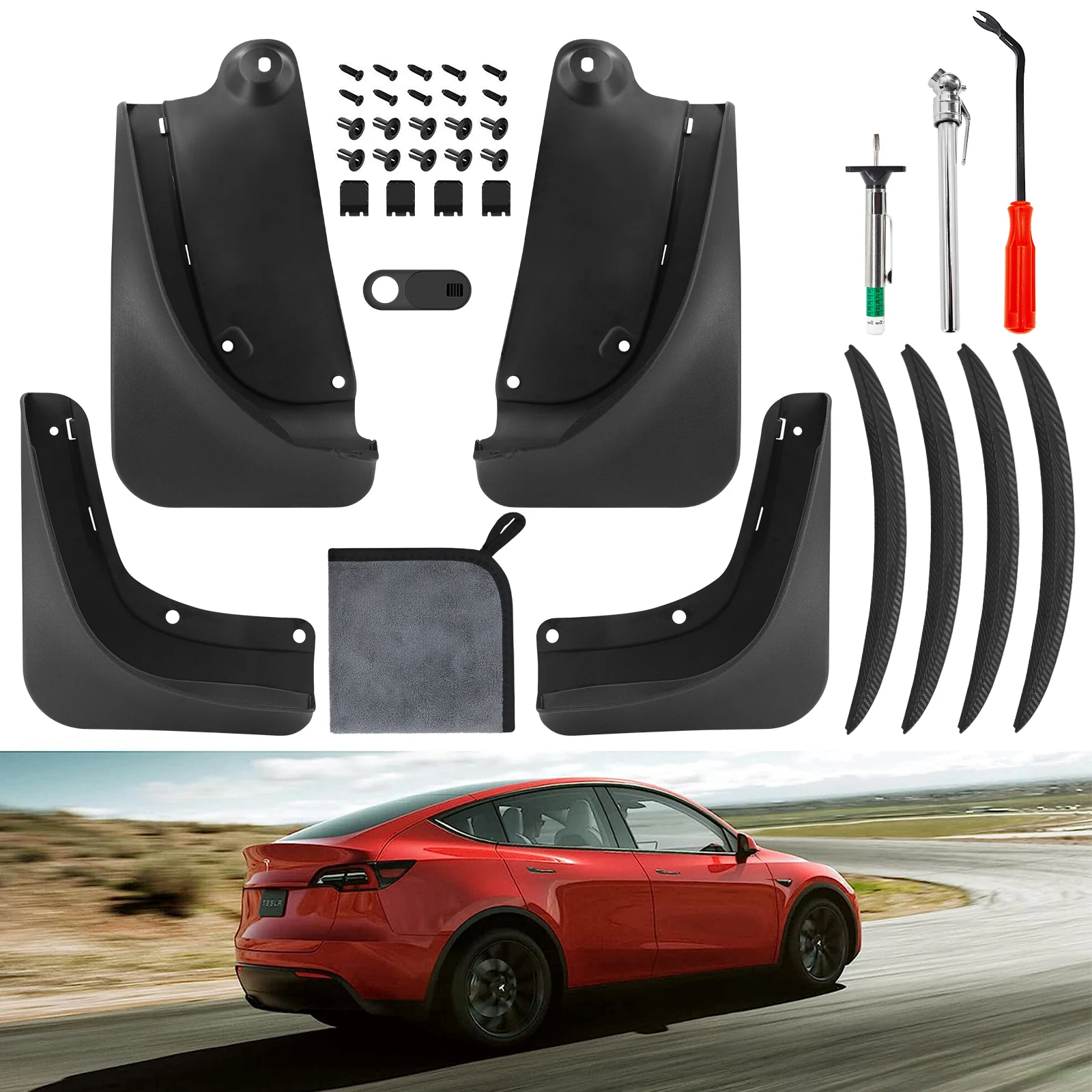 For Tesla Model Y Mud Flaps New Car Splash Guards Tire Protector Mudguard No Drilling Required Mudflaps Accessories