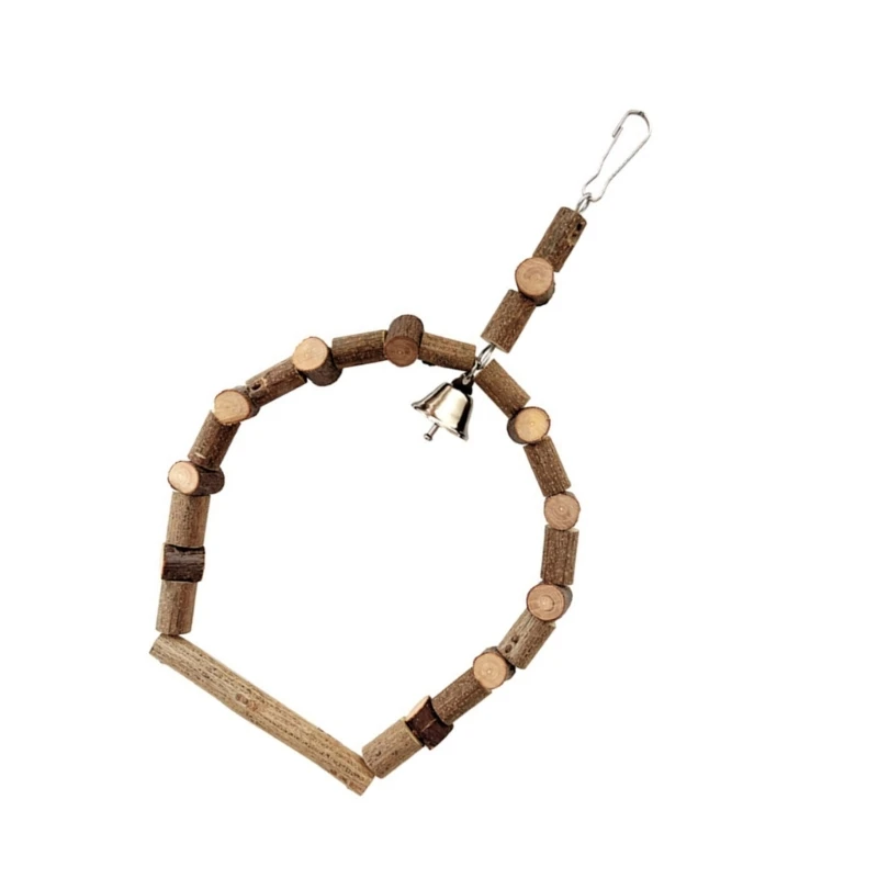 Gaiolas pé balanço pássaro redondo balanço playstand brinquedo moagem