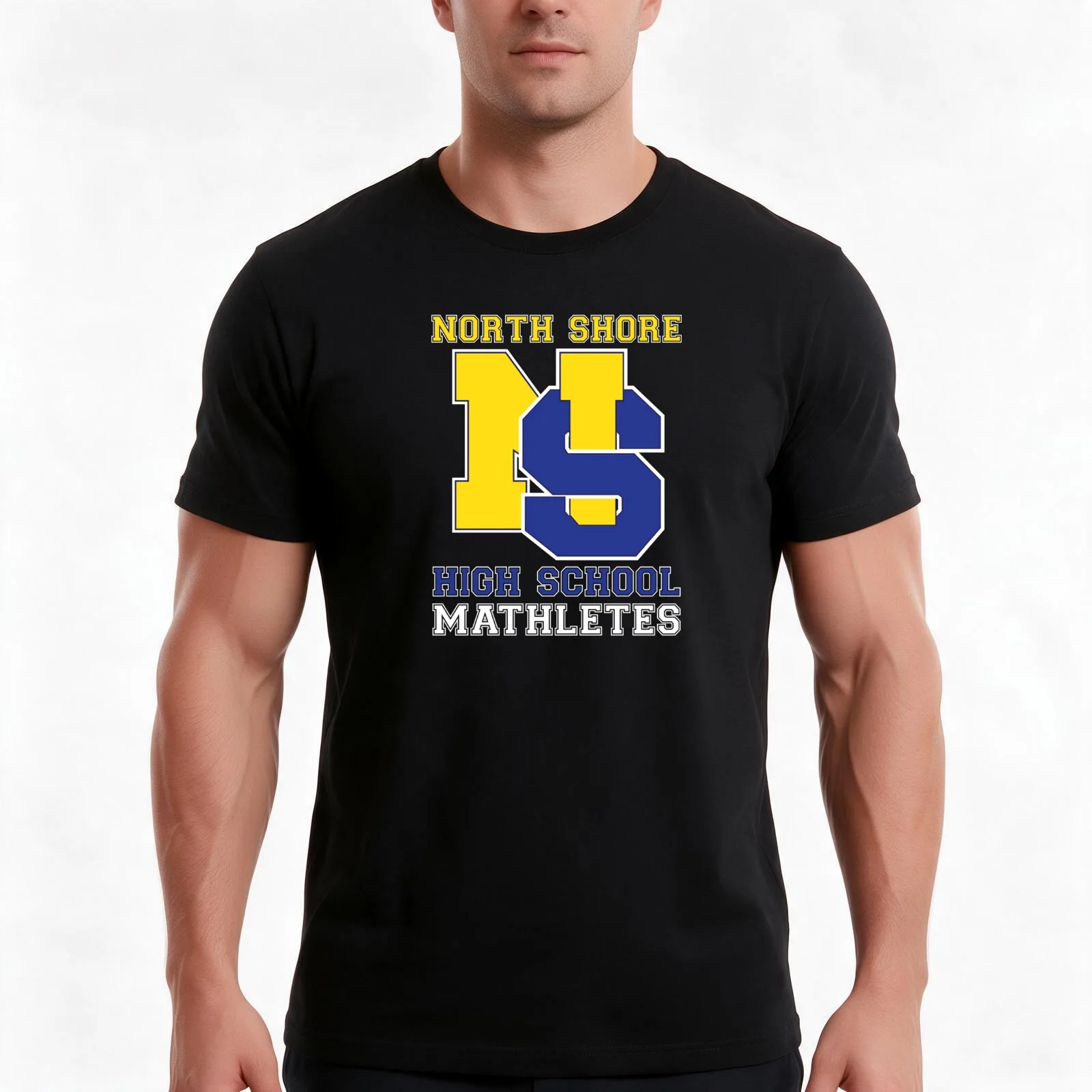 North Shore High School Mathletes T-Shirt, Summer Casual Cotton Tee, Oversized Streetwear Tops, Vintage Graphic Print