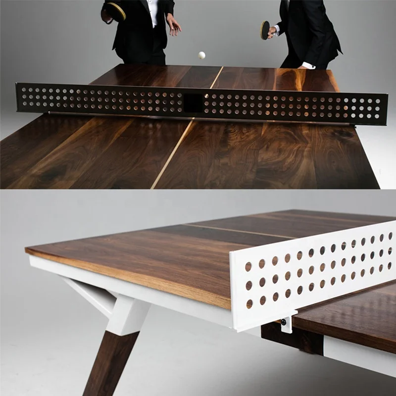 Custom High-end Modern Multi-functional Ping Pong Table Indoor Wooden Table Tennis Dining for Villa