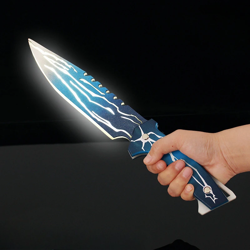 35CM Valorant Karamibit Smite Knife Game Peripherals Acrylic Weapon Model Ornaments Charging Luminescence Collectible Sword Toy