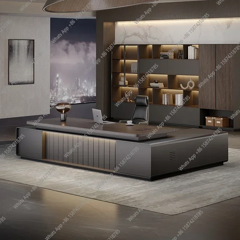 N49 Creativity Modern Office Desk European Organizer Light Luxury Design Computer Desks In Stock Secretary Escritorio Desk Fur