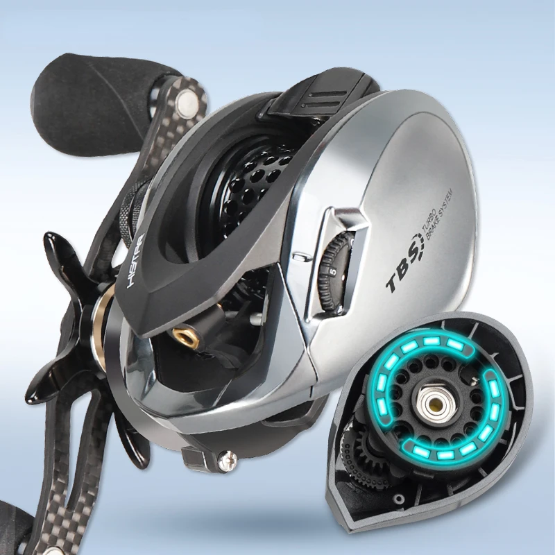 

New HISTAR Aurora Light Lure Version 7.3:1 High Ratio 5kg Drag Power 11+1 BB Double Magnetic Braking Baitcasting Fishing Reel