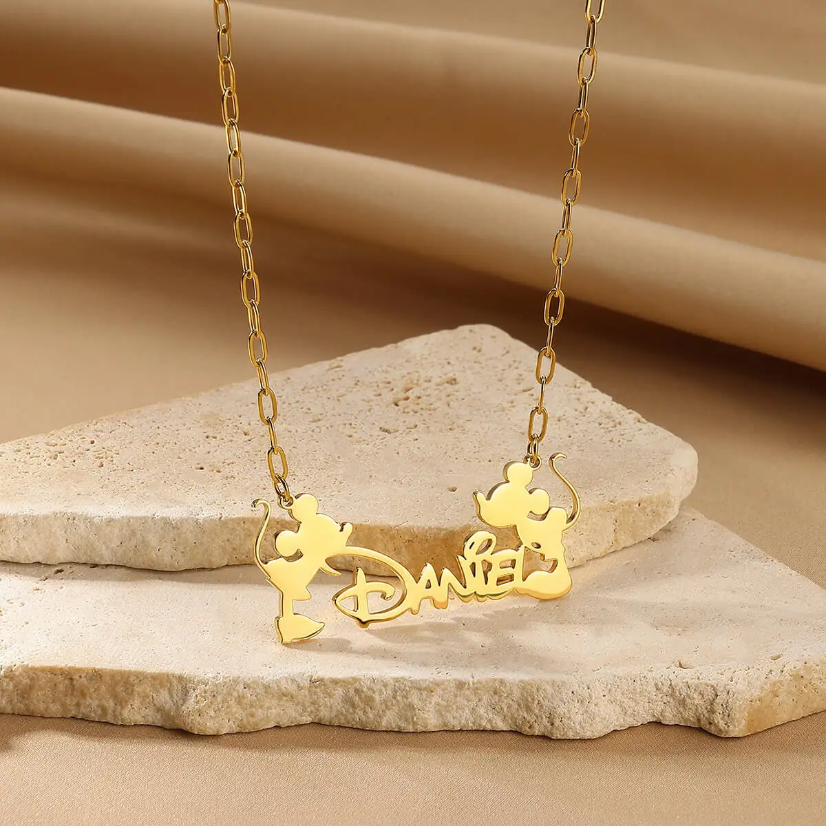 

Custom Cartoon Character Name Necklace For Women Stainless Steel Letter Necklace Personalized Jewelry Children's Day Gift