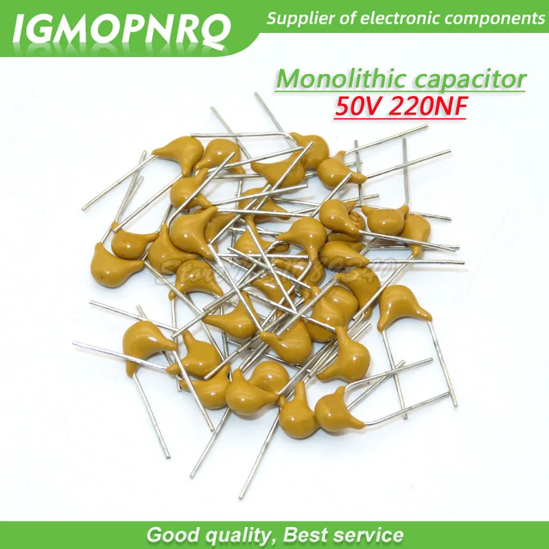 200PCS/lot 220NF 0.22UF 20% 5.08MM 224 50V MLCC multilayer monolithic ceramic capacitor size:0805