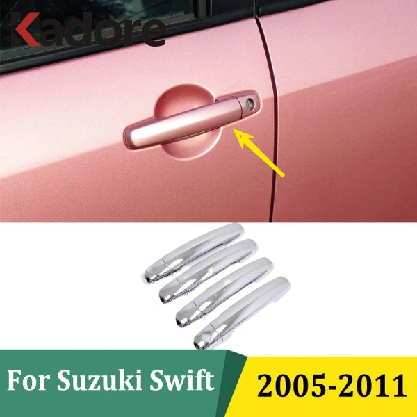 

Для Suzuki Swift 2005 2006 2007 2008 2009 2010 2011 хромированная боковая дверная ручка, накладка, внешняя наклейка автомобиля, аксессуары