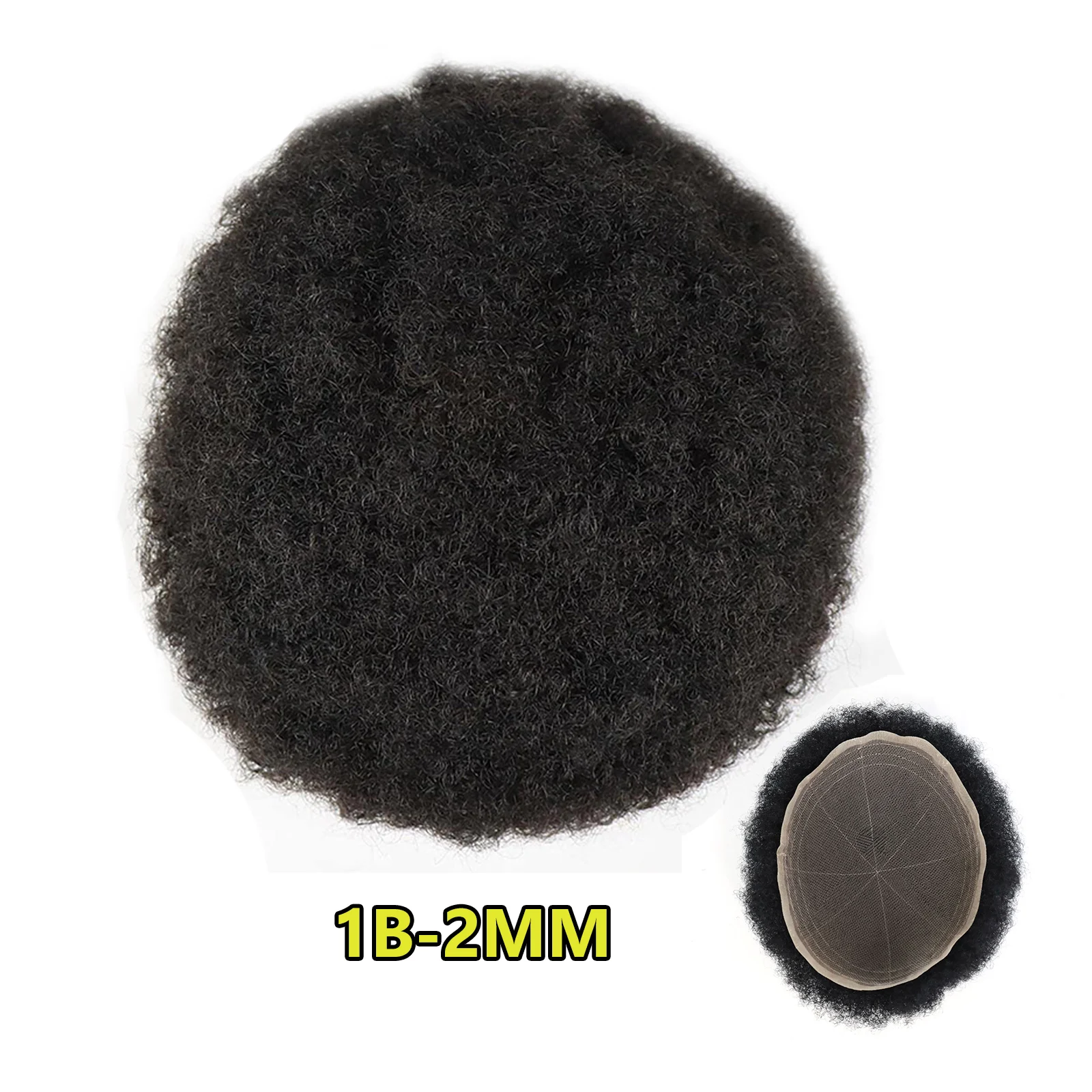 Afro Wave Human Hair Men Toupee For Black Men Full Lace Base Choice Toupee 6