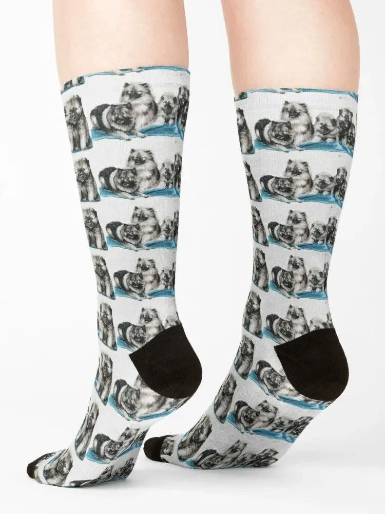 Keeshond Puppies Socks shoes new in's retro Socks Woman Men's