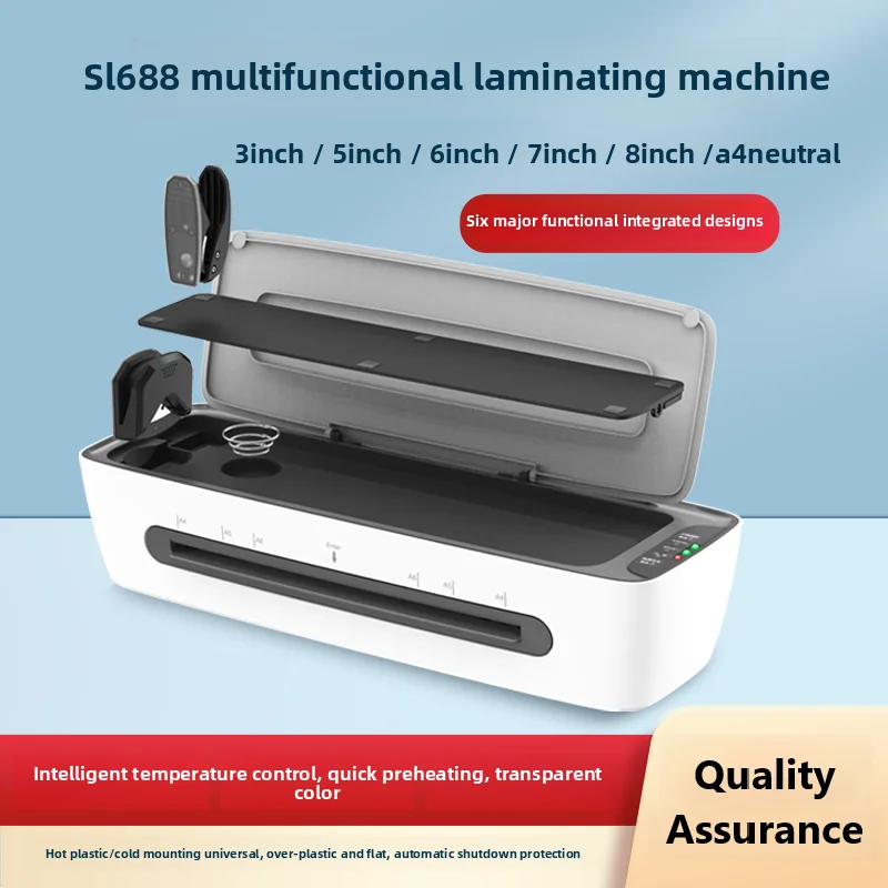 SL688Intelligent Laminator Hot and Cold Lamination Dual Mode Six Functions Integrated Multi-size Compatible for OfficeandHomeUse
