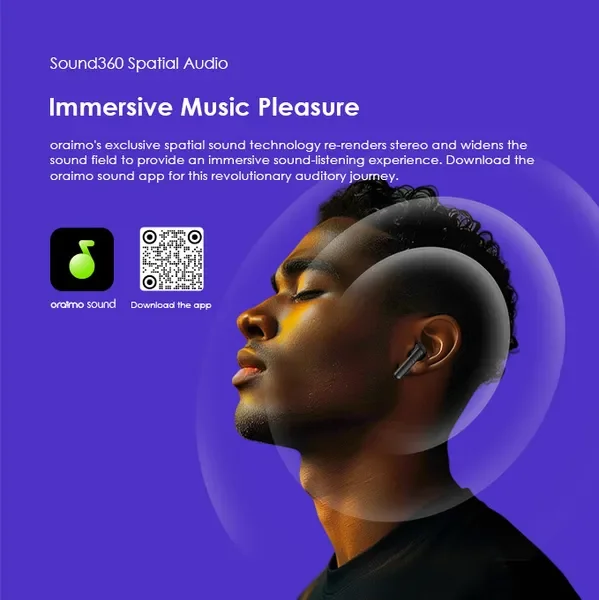 سماعات أذن Oraimo FreePods Neo Half In Ear True اللاسلكية بتقنية البلوتوث 5.3 IPX4 OTW-330S #3