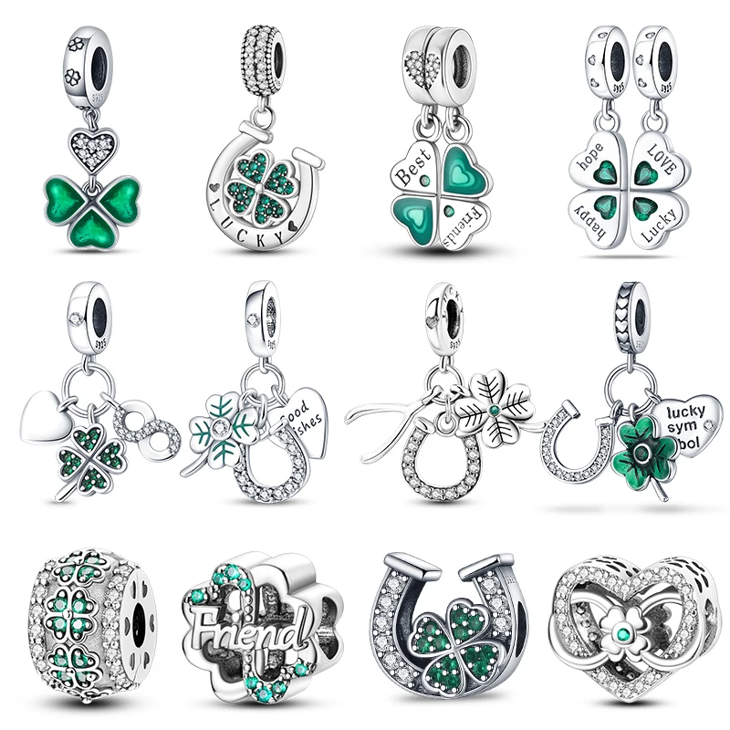 2023 mode Frühjahr Glück Vierblättriges Kleeblatt Serie 925 Silber Platte Charms Perlen Fit Qikaola 925 Original Armband DIY Schmuck