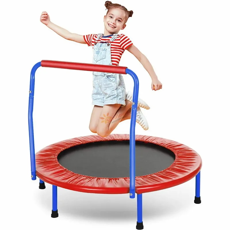 

Foldable Adjustable Handle Indoor/Outdoor 36 inch Trampoline Mini Rebounder Trampoline for Kids