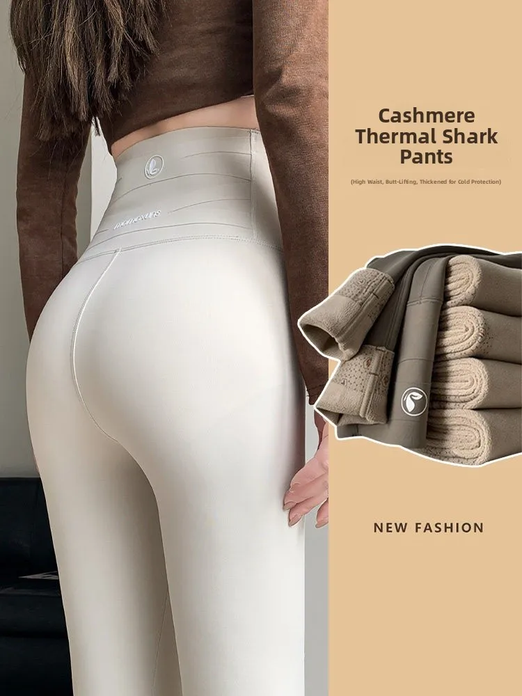 

Women's Yoga Pants High Waist Thiened Fce Warm Elastic Waist Slimming Butt Lifting Sports Prure Relief Trousers