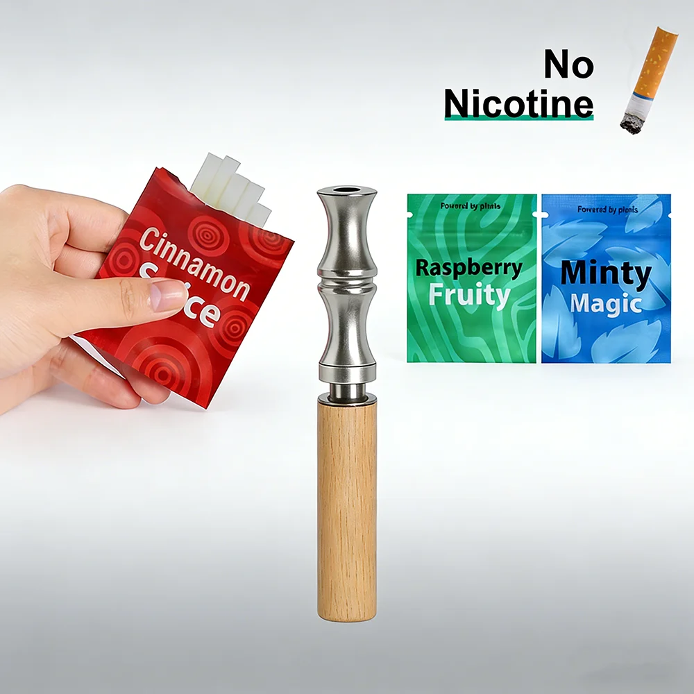 Smokeless Inhaler Stick Nicotine-Free Breathing Soothing Stick Natural Flavor Pack Fragrance Therapy Assist Relieving Anxiety