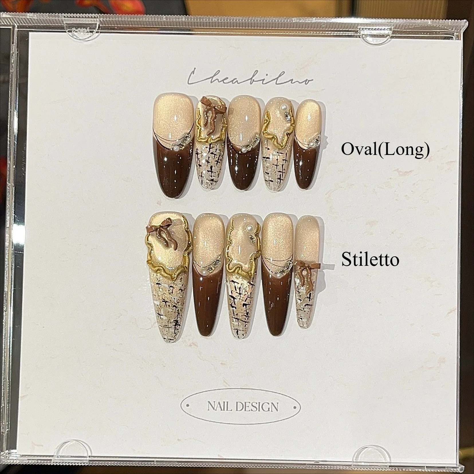 

10 шт., акриловый пресс ручной работы на ногтях, ретро-барочные линии, волшебная зеркальная пудра, кошачий глаз, французский темперамент, ношение накладных ногтей