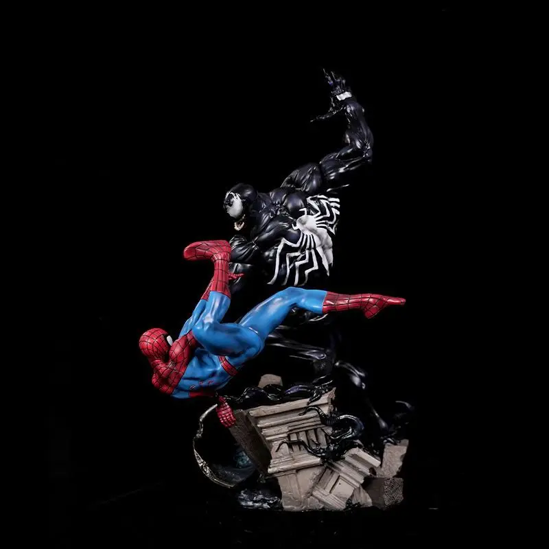 Private Custom Comic Version Venom Vs. Spider Man Scene Gk Resin Statue Model Handmade Desktop Ornament Doll Birthday Gift view 6