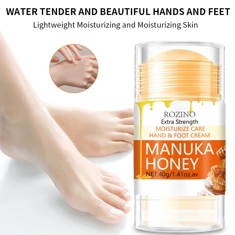 Anti Drying Foot Cream Urea Cracked Heel,Manuka Honey Foot Hand Cream Stick Extra Strength for Dry & Cracked Feet Elbows Knees