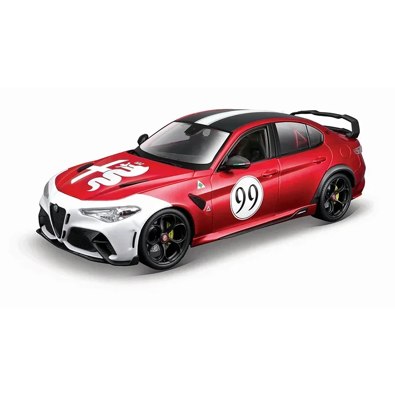 New 1:18 Bburago Special Edition Alfa Romeo Gtam Sports Car Alloy Luxury Vehicle Diecast Model Edition Toys Kids Gift Collection