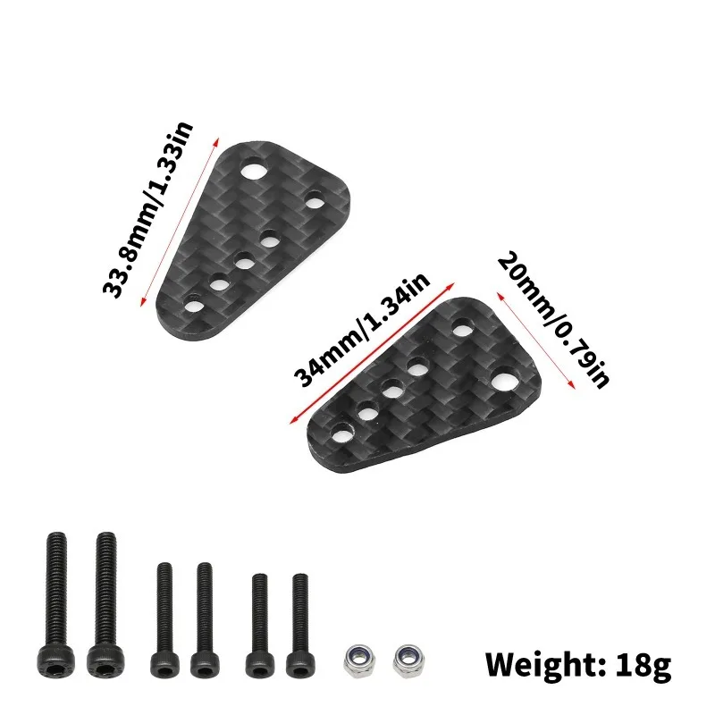 

Carbon Fiber Double Suspension Bracket for MK07 JK07 RC Car Changed To Dual Suspension Bracket