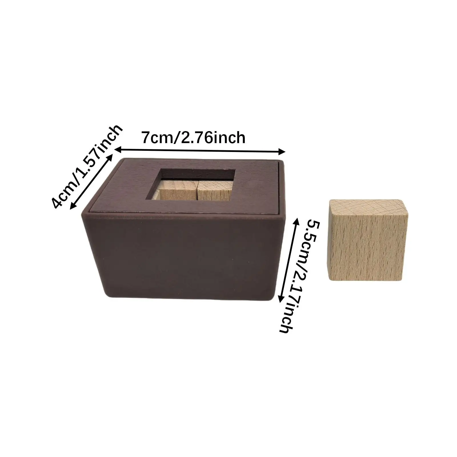 Kids Puzzle Brain Teaser Cube Wooden 3D Square Box Educational Logic Game