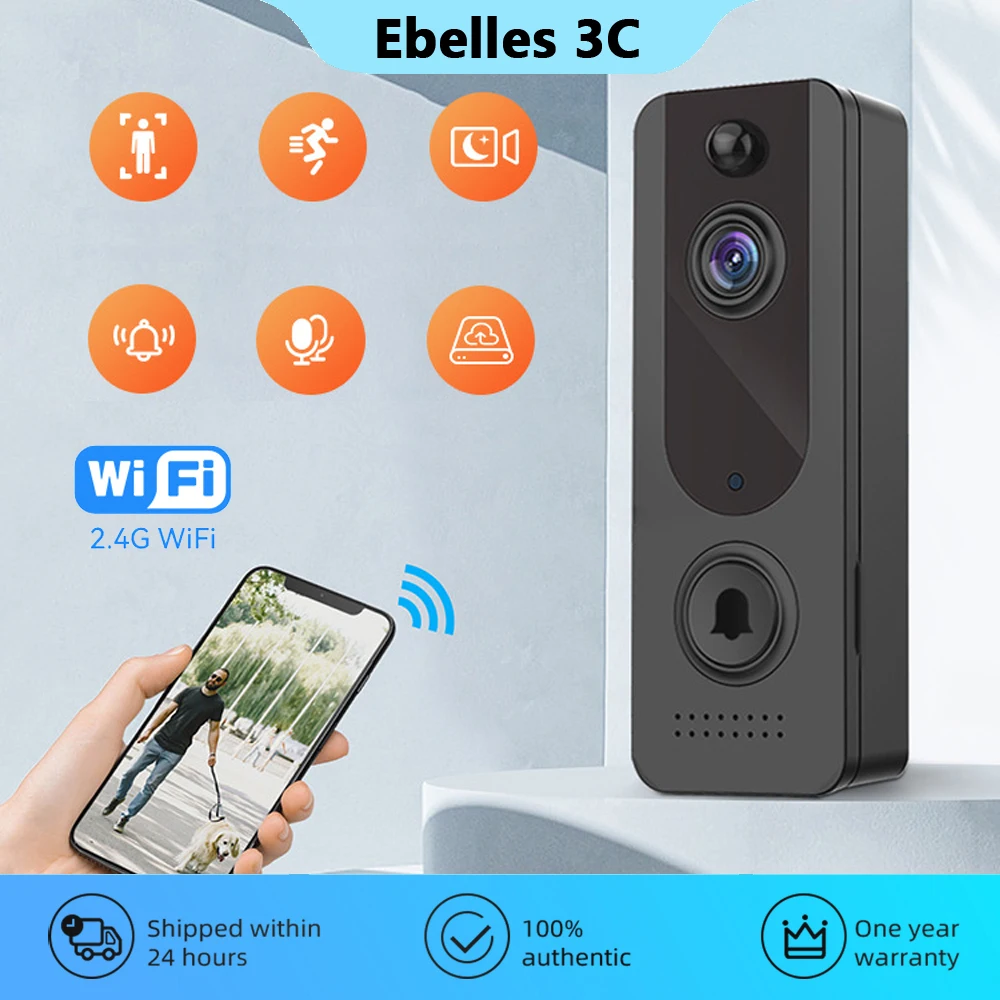 

Aiwit APP Outdoor Wireless Doorbell Smart Home WiFi Doorbell Camera Intercom HD Night Vision PIR IP65 Security Protection