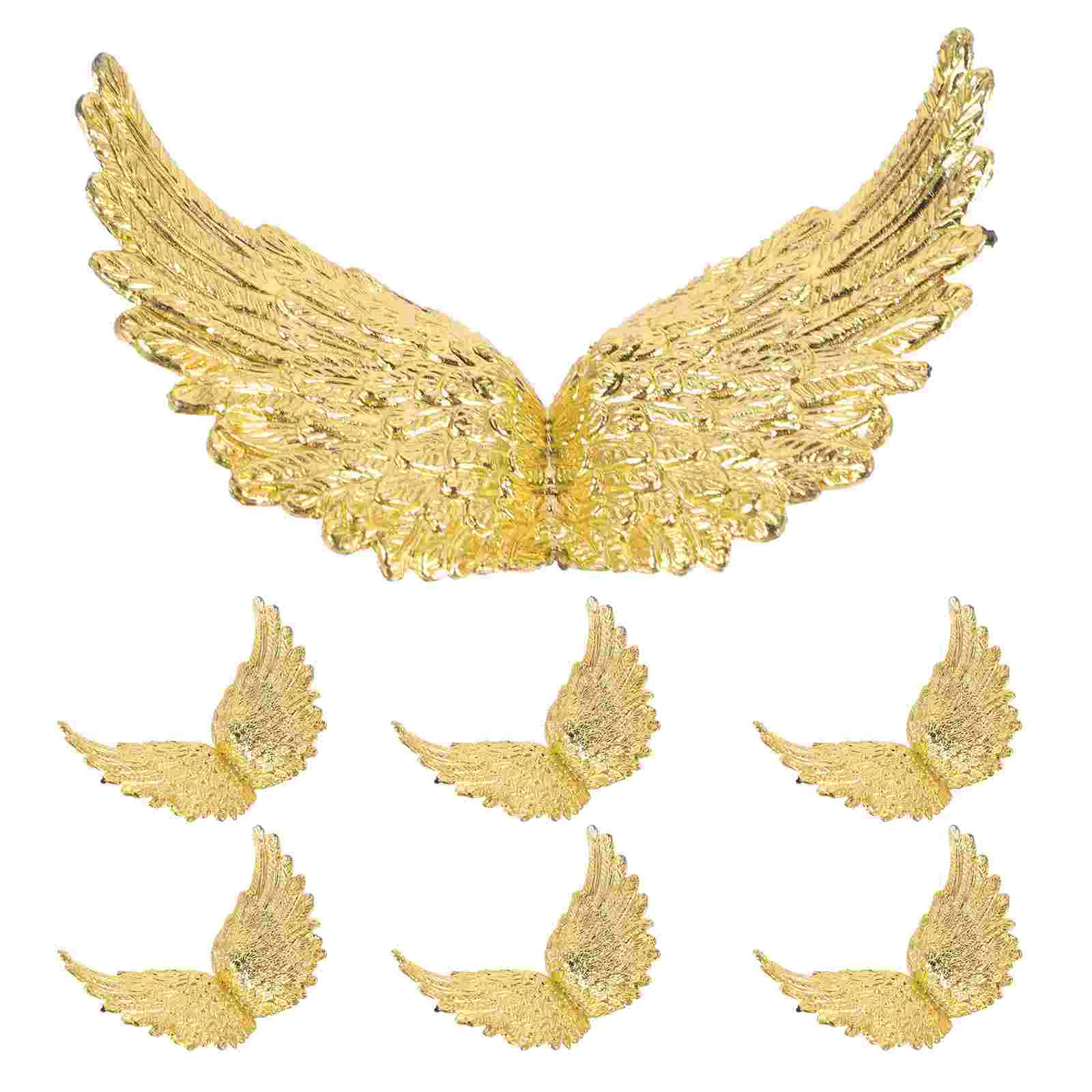 12 Pcs Jewelry Angels Wings Ornament Phone Case Decor DIY Charm Hairpin Cover Accessories Miniature