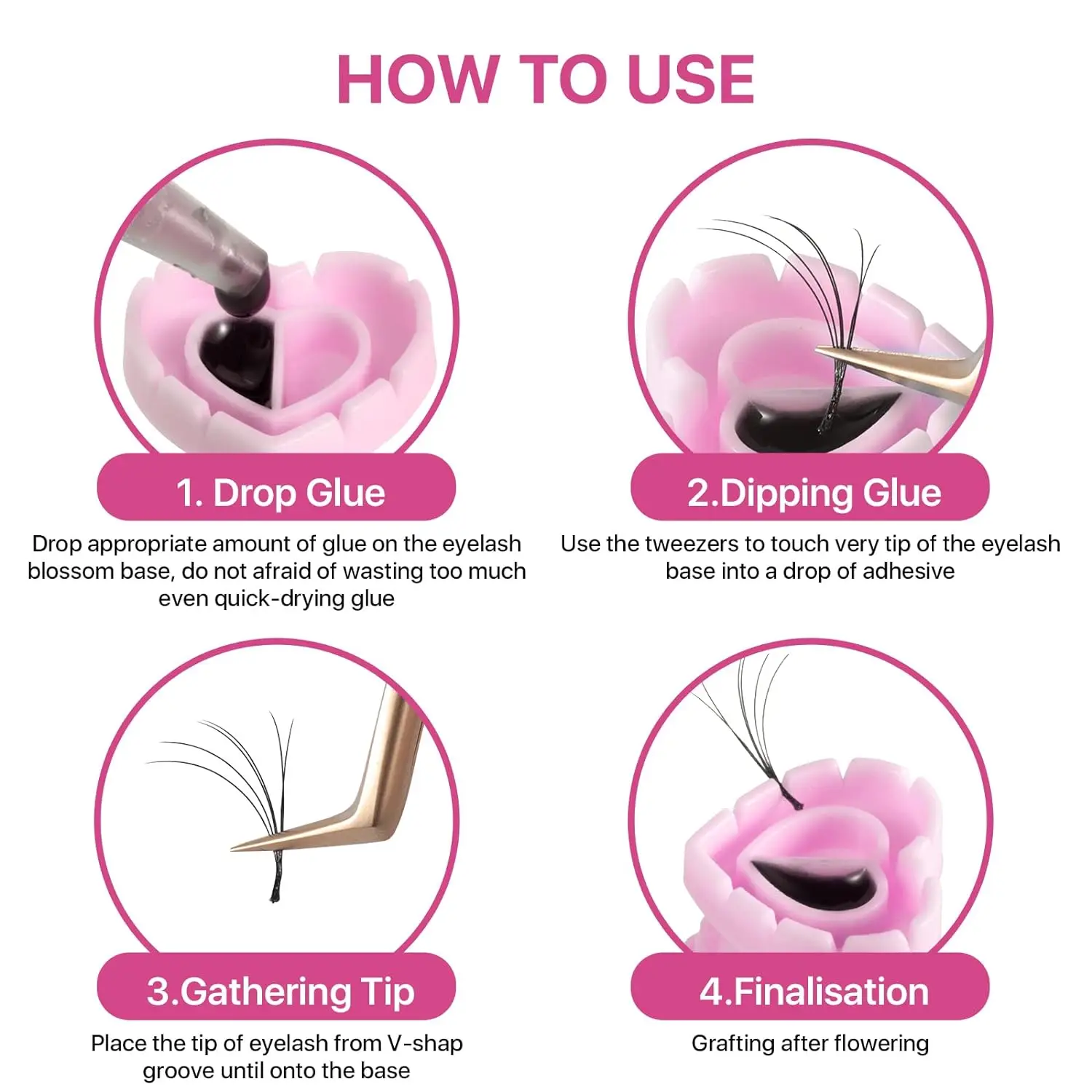 100 Uds. Anillo de pegamento de plástico desechable en forma de corazón, taza para extensión de pestañas, soporte para pigmento de tatuaje, paleta, suministros de maquillaje para pestañas, herramientas