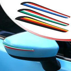 4pcs Car Door Handle Franch Italy Germany Flag PVC Scratch Sticker Rear View Mirror Bumper Anti-collision Strip Auto Accessories