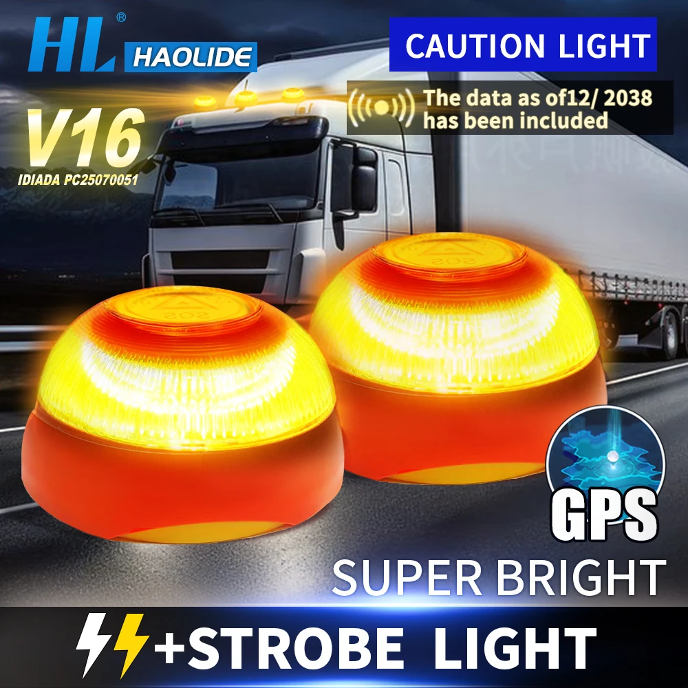 

Аварийный маячок HL V16 для автомобиля: мигающий фонарь для помощи на дороге, предупреждающий световой сигнал для безопасности дорожного движения, магнитный рабочий фонарь для экстренных ситуаций и использования вне дорог.