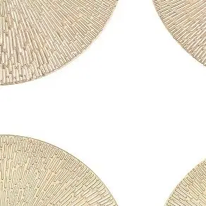 Set Of 6 Gold Vinyl Hollow Placemats 15 Inch Non Slip Heat Resistant Dining Table Mats For Wedding Party Christmas Home Decor