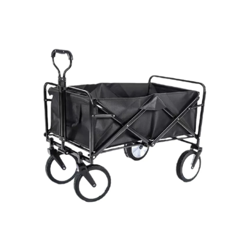 Vagão de mão dobrável para acampar, Heavy Duty Folding, vagão de piquenique de praia, carrinho de jardim portátil