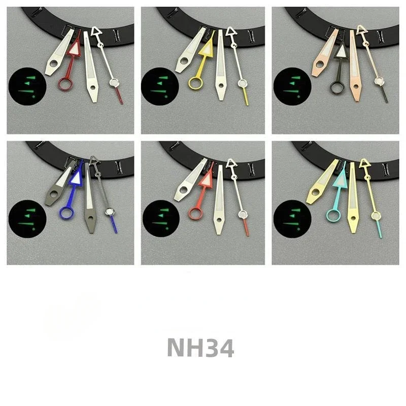 The New Modified Watch Pin Is Compatible with NH34 Movement Four Pin Green Glow GMT Movement Watch Pin Accessories