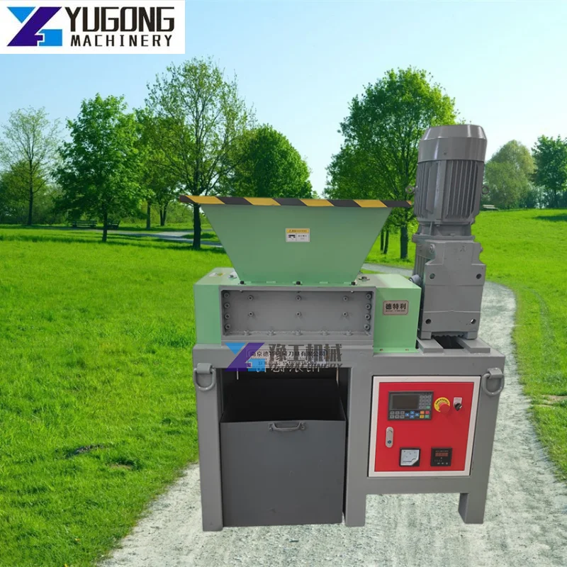 Automatic Plastic Shredder Machines Industrial Heavy Duty Single Shaft Steel Shredder Wood Crusher