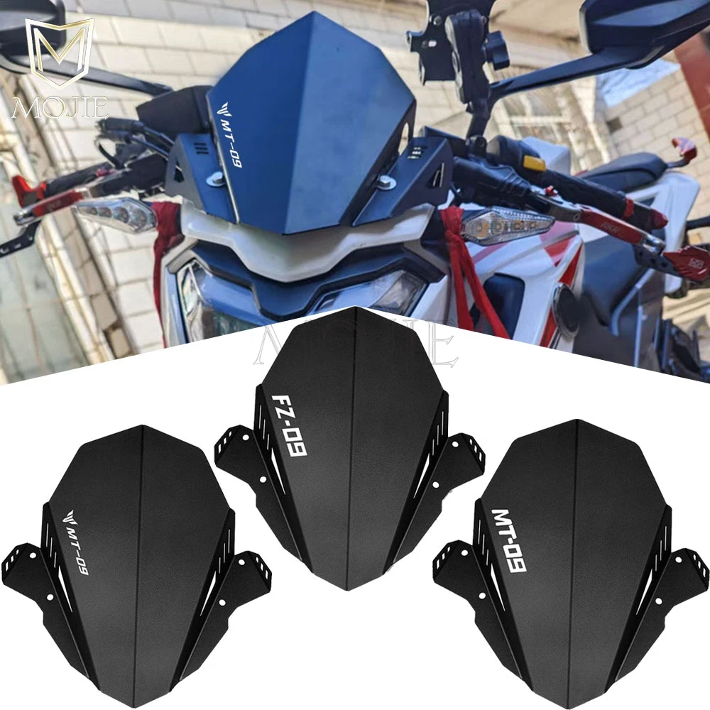 FOR YAMAHA MT-09 FZ-09 MT09 FZ09 MT FZ 09 Windshield Windscreen Motorcycle Accessories Wind Deflectors MT09 2017 2018 2019 2020