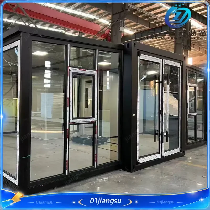 40ft Luxury Mobile Home Glamping Prefab Container House Metal Frame Beach Cottage Portable Warehouse Living Unit for Sale